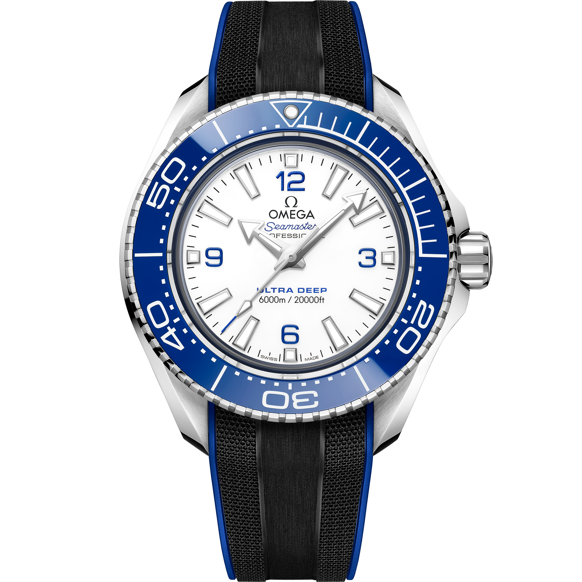 Omega SEAMASTER PLANET OCEAN 6000M 45.5 mm, O‑MEGASTEEL on rubber strap 215.32.46.21.04.001