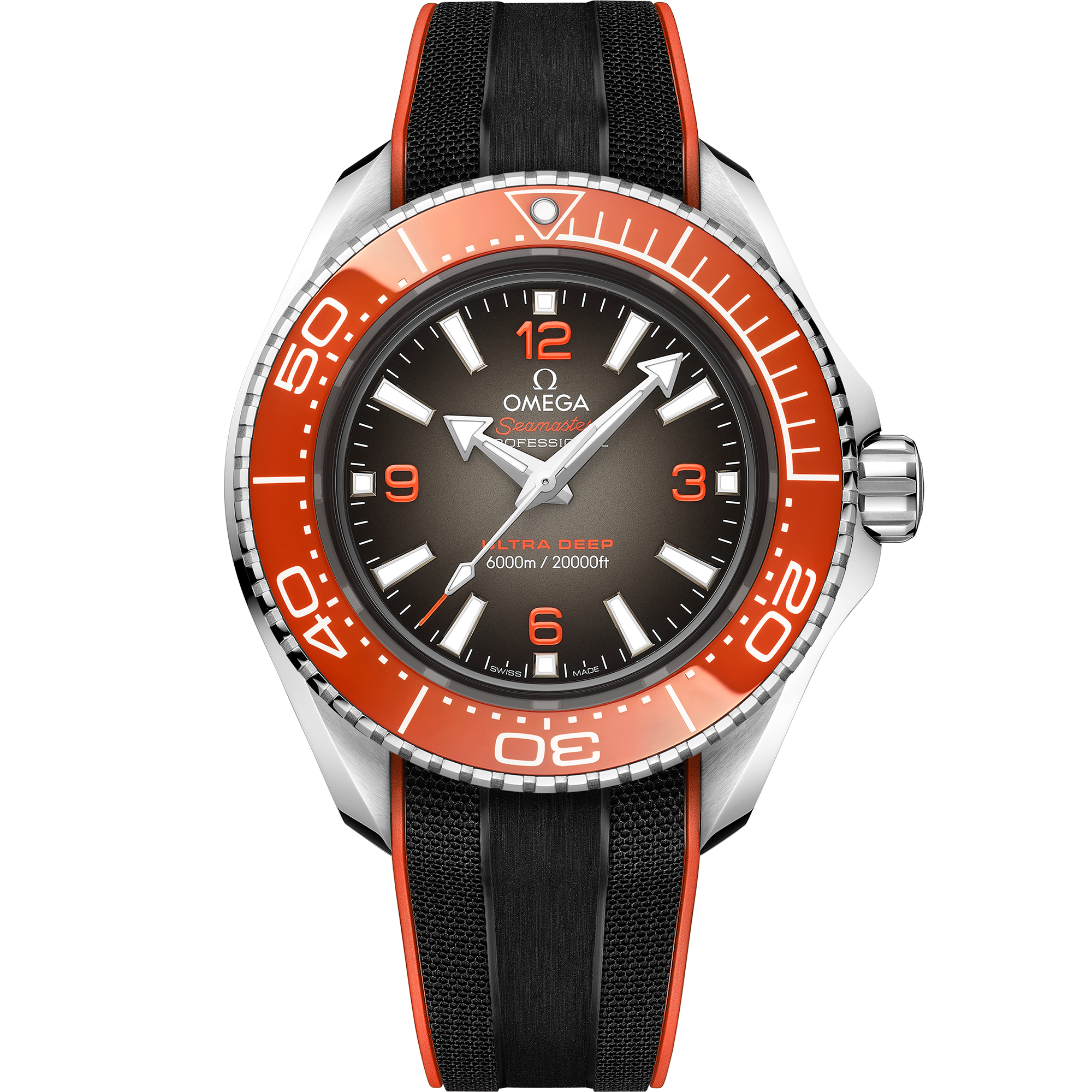 Omega SEAMASTER PLANET OCEAN 6000M 45.5 mm, O‑MEGASTEEL on rubber strap 215.32.46.21.06.001