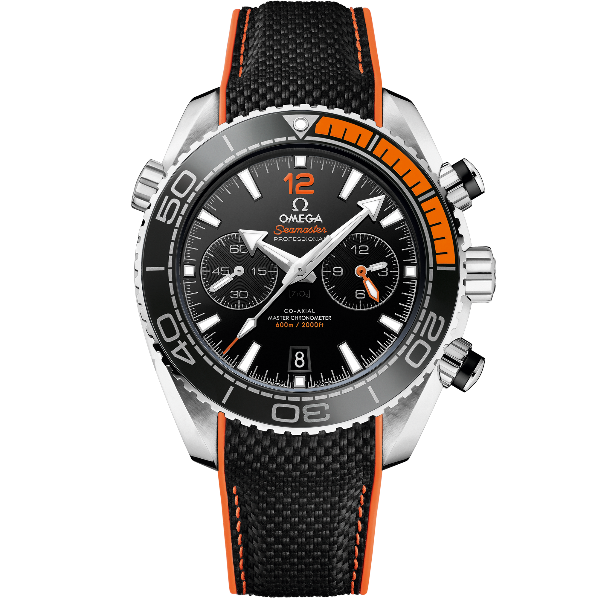 Omega SEAMASTER PLANET OCEAN 600M 45.5 mm, steel on rubber strap 215.32.46.51.01.001
