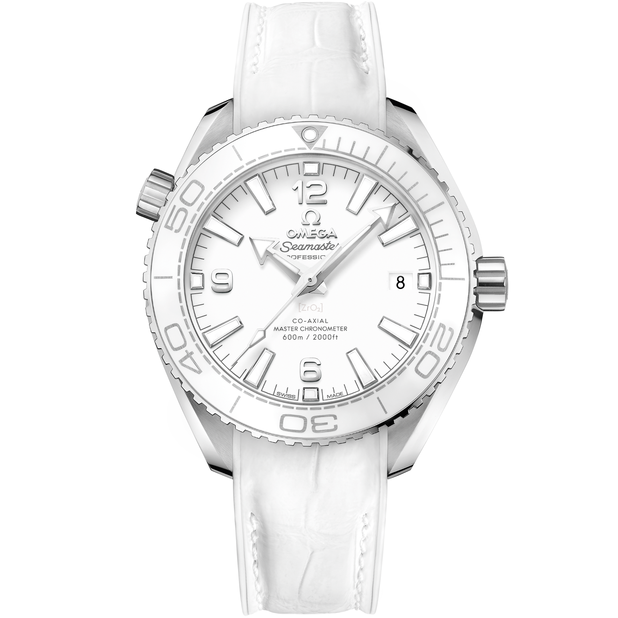 Omega SEAMASTER PLANET OCEAN 600M 39.5 mm, steel on leather strap 215.33.40.20.04.001