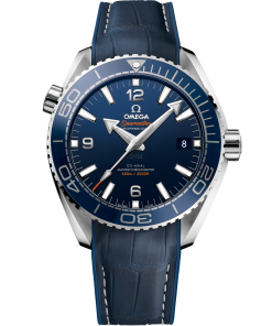 Omega SEAMASTER PLANET OCEAN 600M 43.5 mm, steel on leather strap with rubber lining 215.33.44.21.03.001