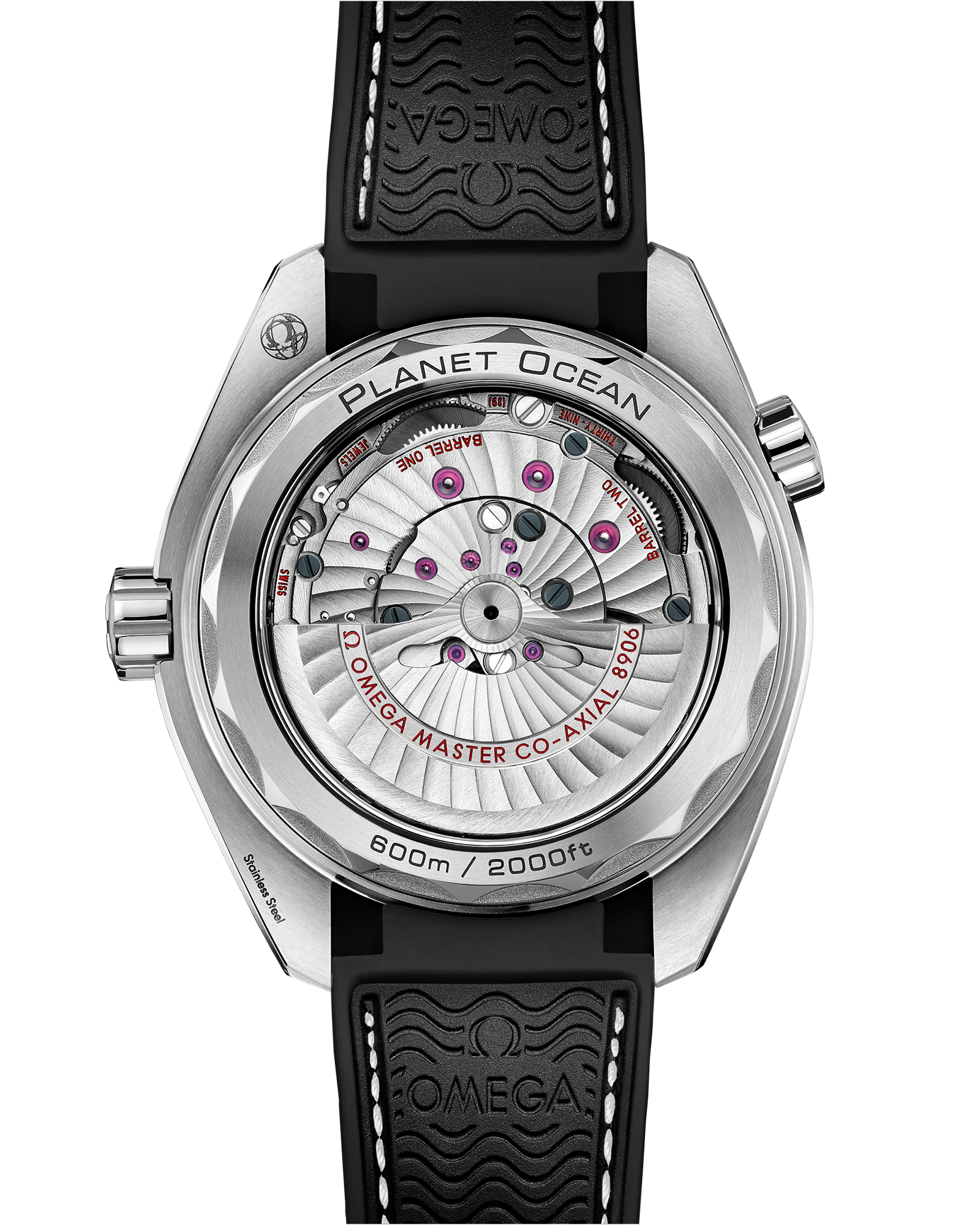 Omega SEAMASTER PLANET OCEAN 600M 43.5 mm, steel on leather strap with rubber lining 215.33.44.22.01.001 - Image 2