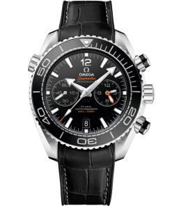 Omega SEAMASTER PLANET OCEAN 600M 45.5 mm, steel on leather strap with rubber lining 215.33.46.51.01.001
