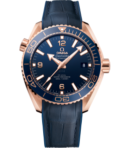 Omega SEAMASTER PLANET OCEAN 600M 43.5 mm, Sedna™ gold on leather strap with rubber lining 215.63.44.21.03.001