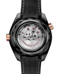 Alternative view of Omega SEAMASTER PLANET OCEAN 600M 45.5 mm, black ceramic on leather strap with rubber lining 215.63.46.22.01.001