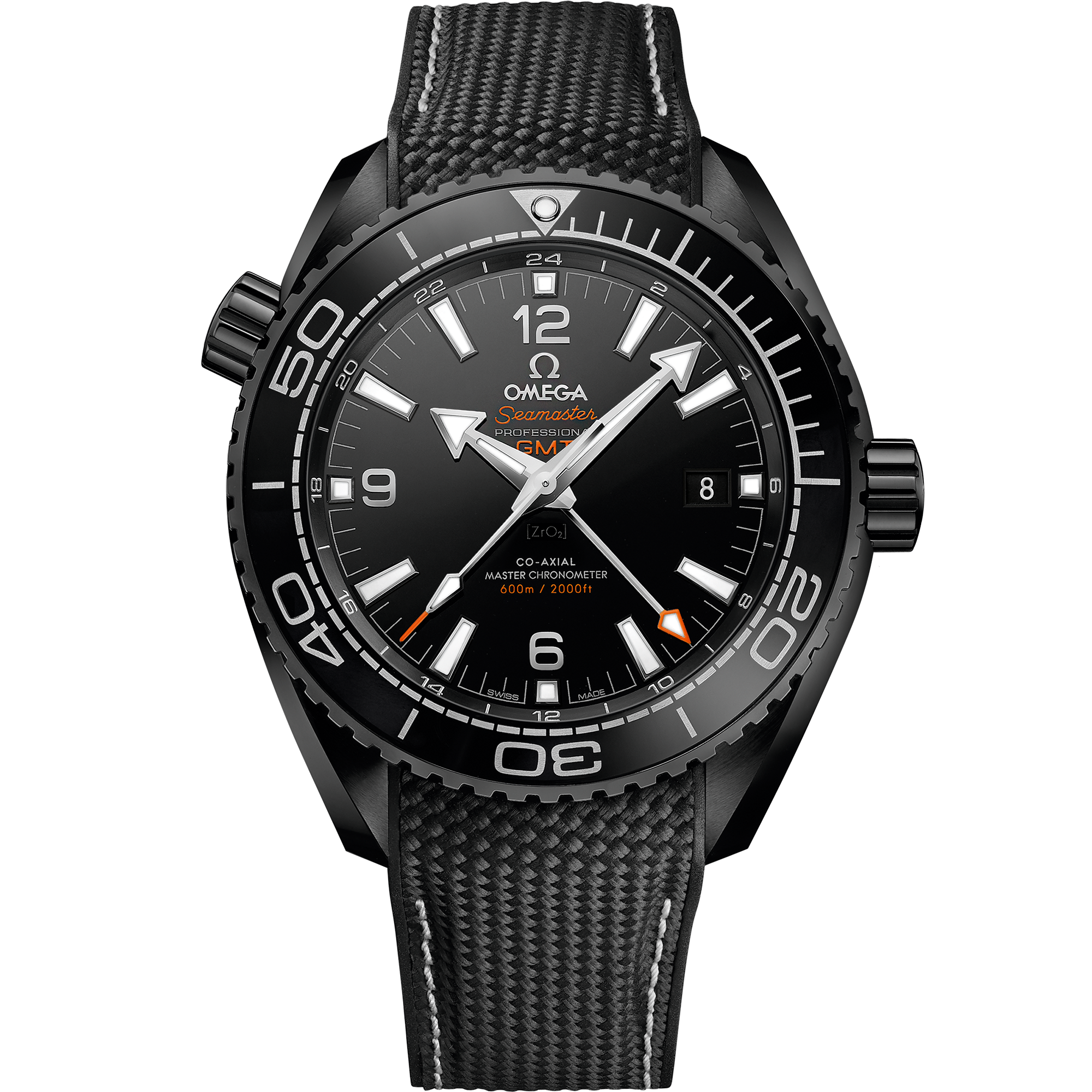 Omega SEAMASTER PLANET OCEAN 600M 45.5 mm, black ceramic on rubber strap 215.92.46.22.01.001
