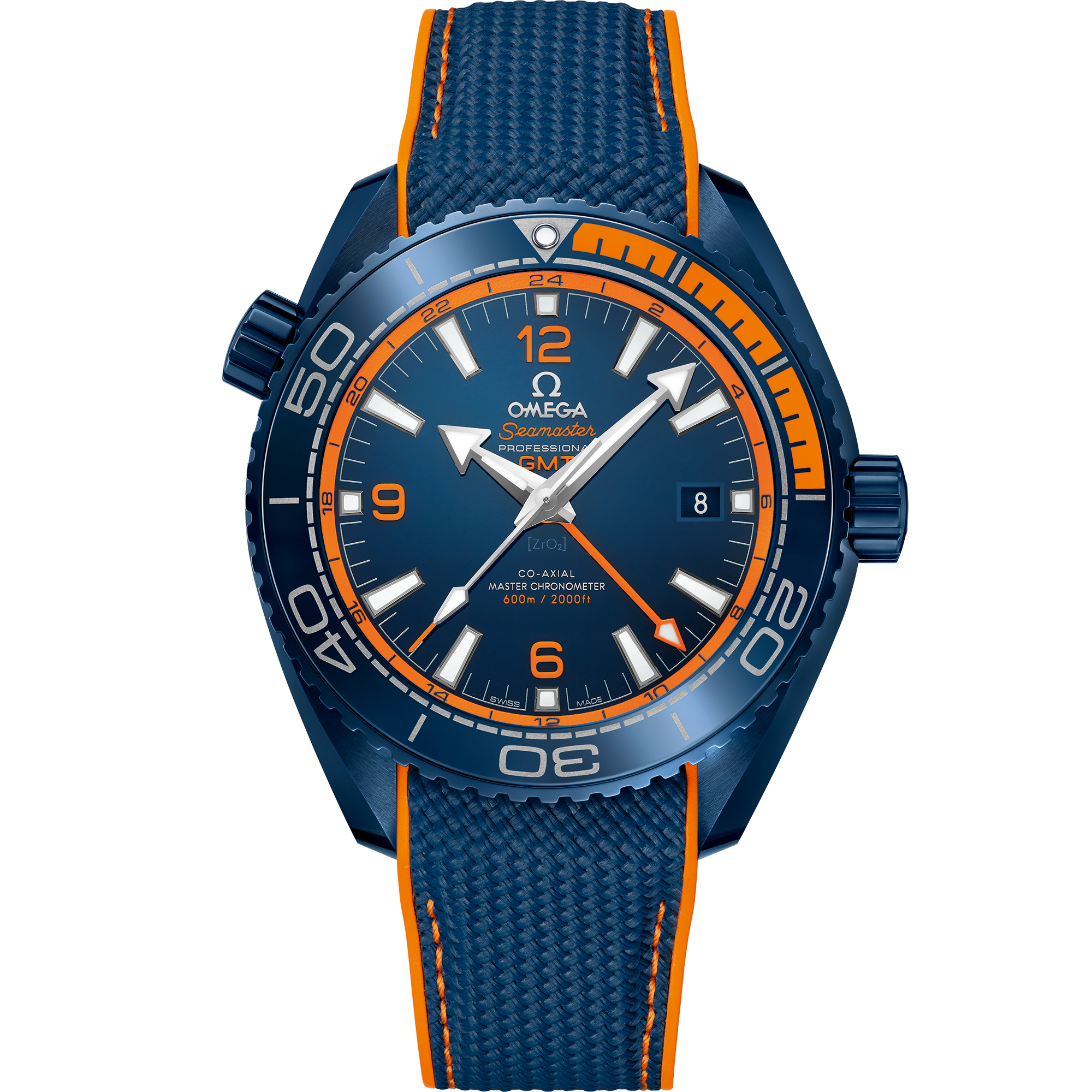 Omega SEAMASTER PLANET OCEAN 600M 45.5 mm, blue ceramic on rubber strap 215.92.46.22.03.001