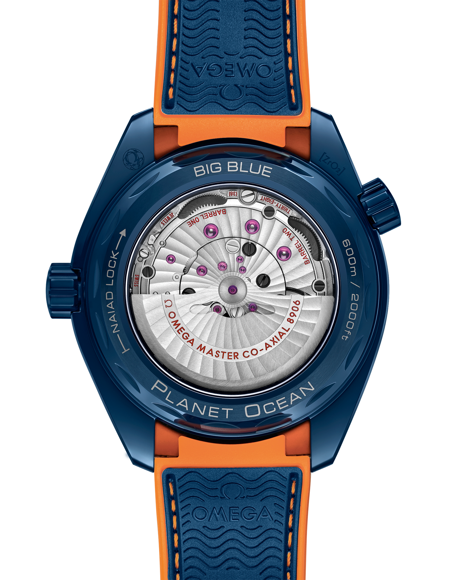 Omega SEAMASTER PLANET OCEAN 600M 45.5 mm, blue ceramic on rubber strap 215.92.46.22.03.001 - Image 2