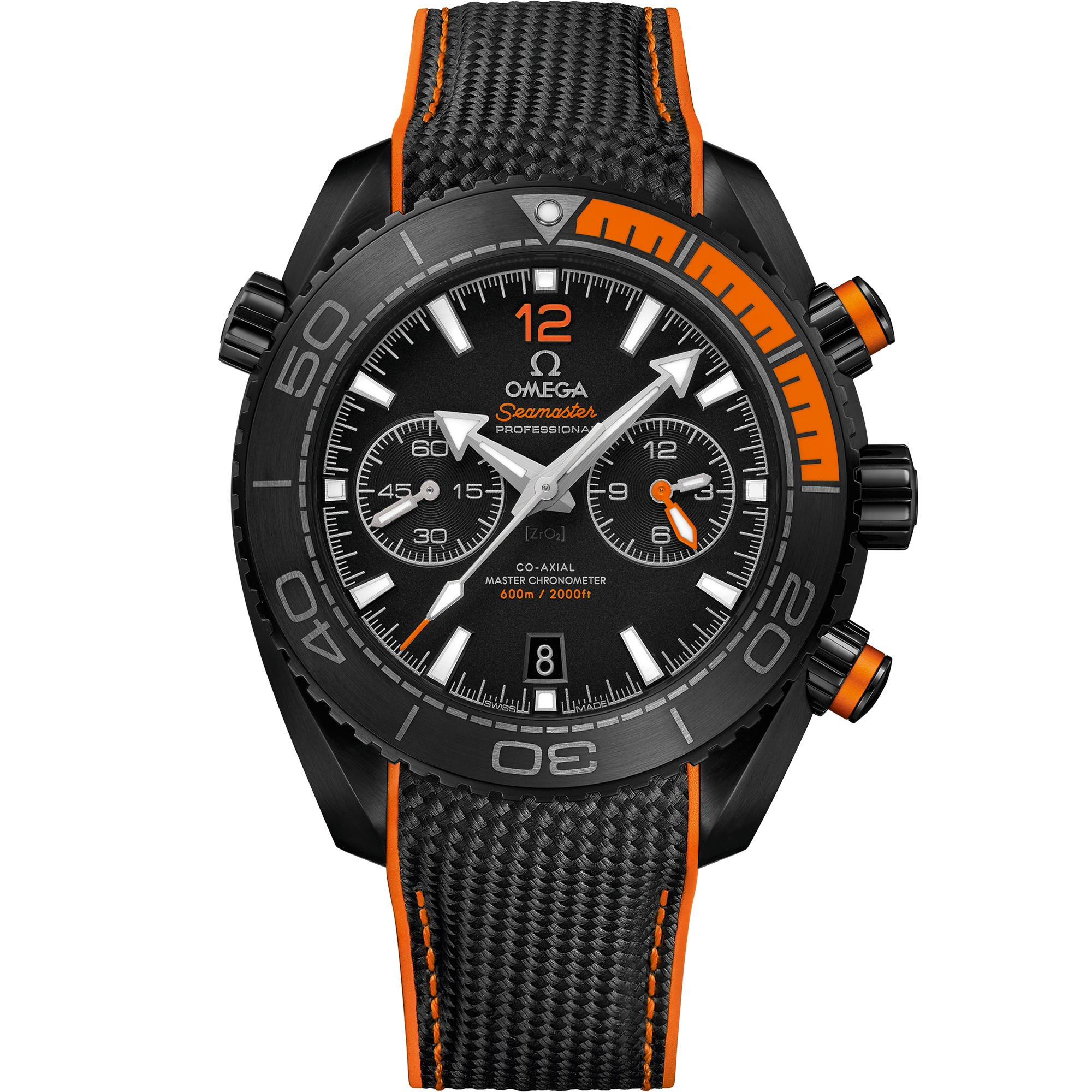 Omega SEAMASTER PLANET OCEAN 600M 45.5 mm, black ceramic on rubber strap 215.92.46.51.01.001