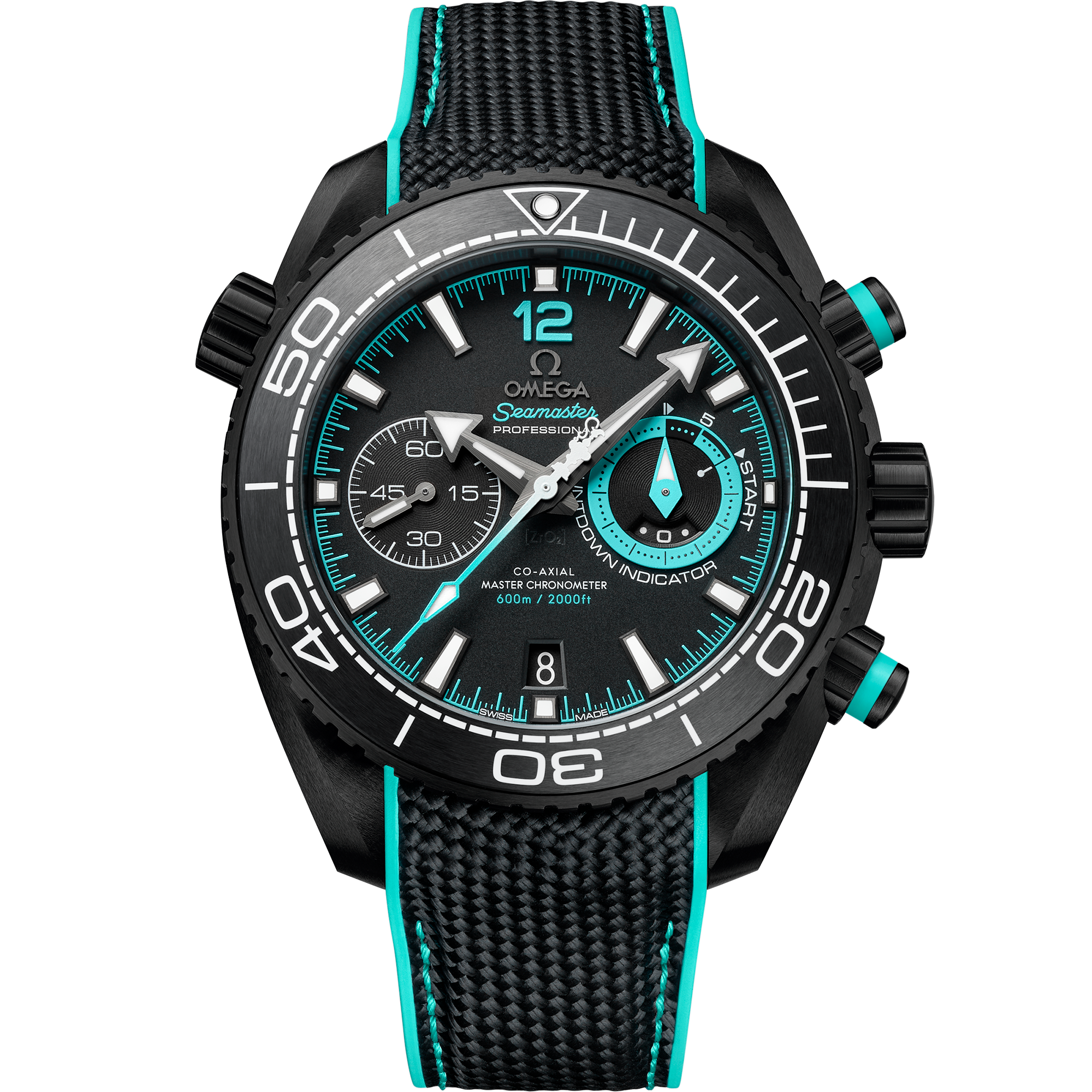 Omega SEAMASTER PLANET OCEAN 600M 45.5 mm, black ceramic on rubber strap 215.92.46.51.01.003