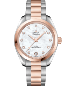 Omega SEAMASTER AQUA TERRA 150M 34 mm, steel ‑ Sedna™ gold on steel ‑ Sedna™ gold 220.20.34.20.55.001