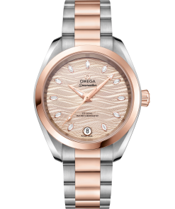 Omega SEAMASTER AQUA TERRA 150M 34 mm, steel ‑ Sedna™ gold on steel ‑ Sedna™ gold 220.20.34.20.59.001