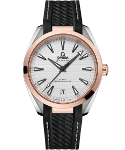 Omega SEAMASTER AQUA TERRA 150M 41 mm, steel ‑ Sedna™ gold on rubber strap 220.22.41.21.02.001