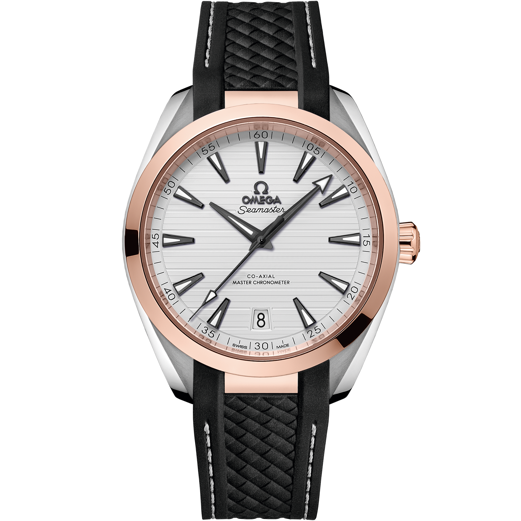 Omega SEAMASTER AQUA TERRA 150M 41 mm, steel ‑ Sedna™ gold on rubber strap 220.22.41.21.02.001
