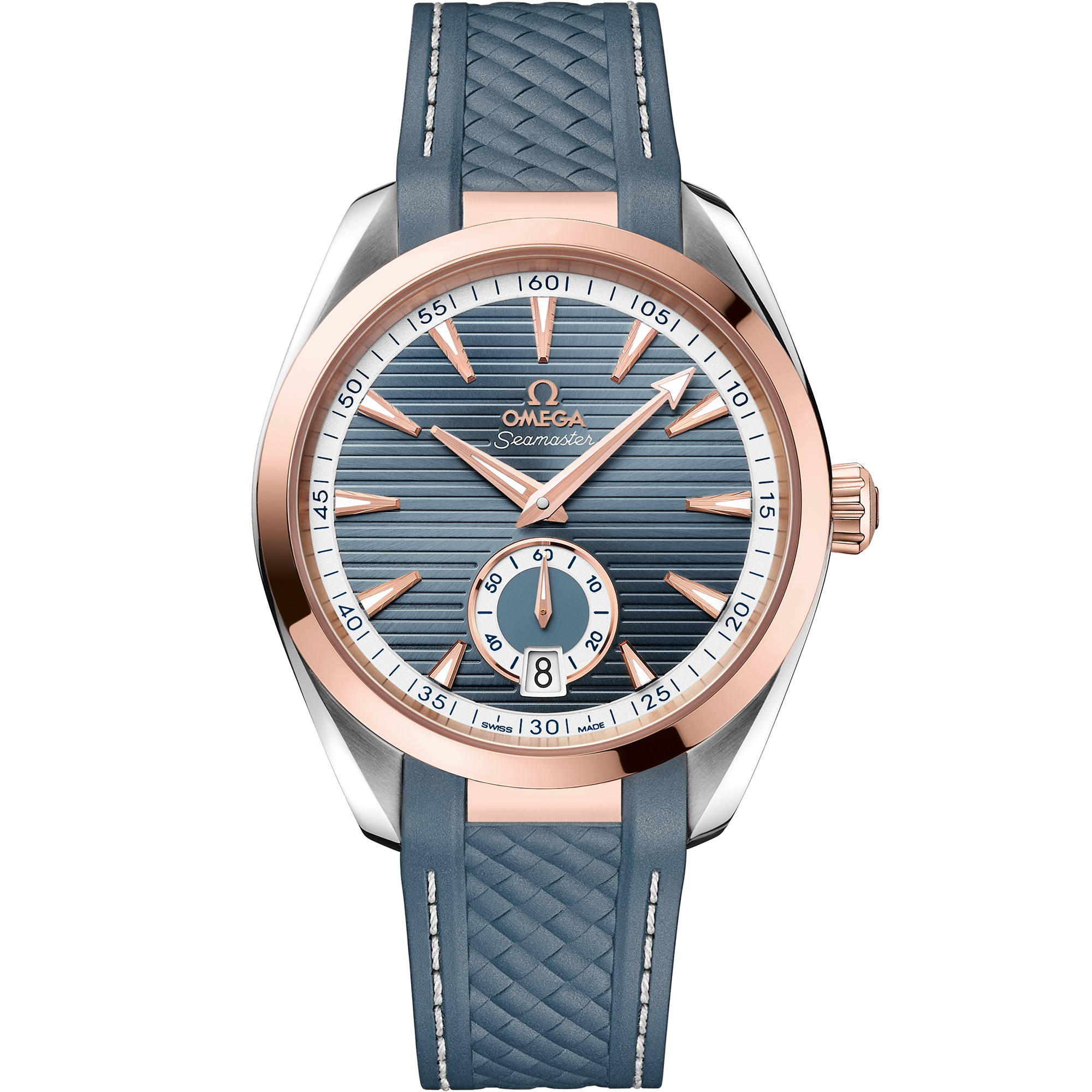 Omega SEAMASTER AQUA TERRA 150M 41 mm, steel ‑ Sedna™ gold on rubber strap 220.22.41.21.03.001