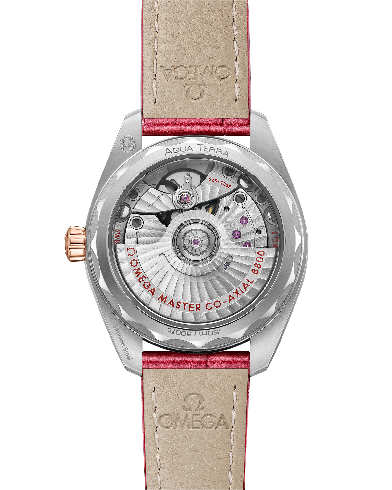 Omega SEAMASTER AQUA TERRA 150M 34 mm, steel ‑ Sedna™ gold on leather strap 220.23.34.20.60.001 - Image 2