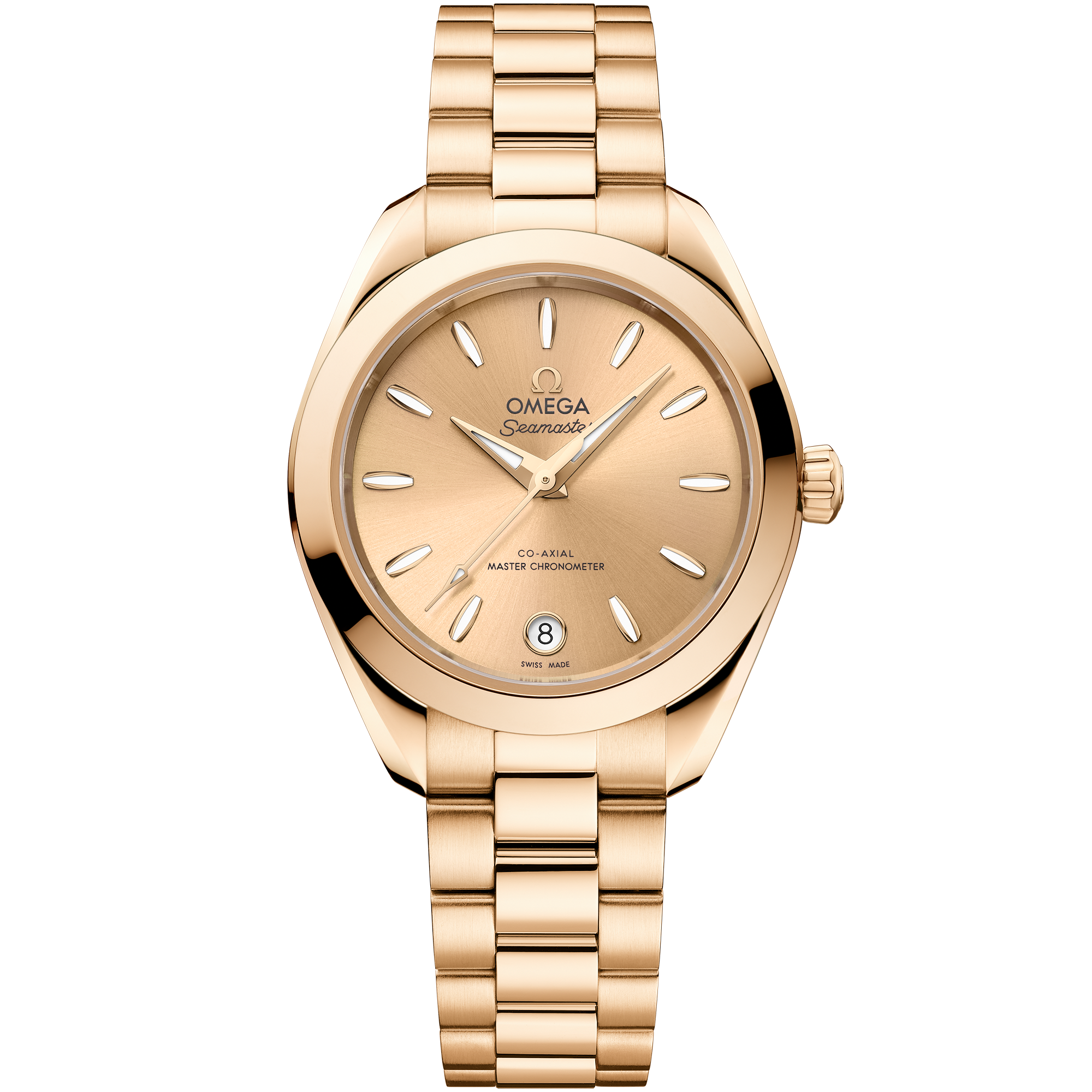 Omega SEAMASTER AQUA TERRA 150M 30 mm, Moonshine™ gold on Moonshine™ gold 220.50.30.20.08.001