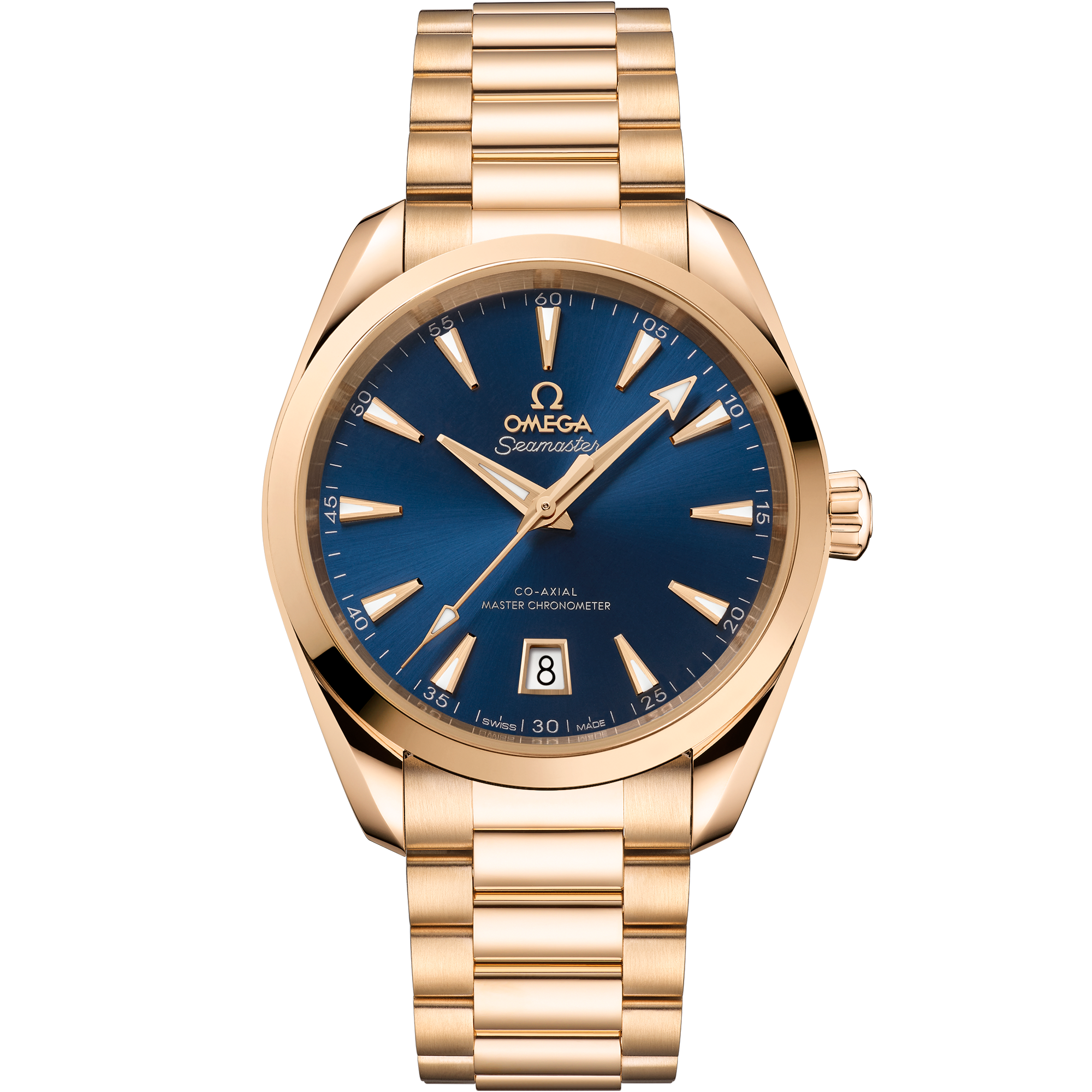 Omega SEAMASTER AQUA TERRA 150M 38 mm, Moonshine™ gold on Moonshine™ gold 220.50.38.20.03.001