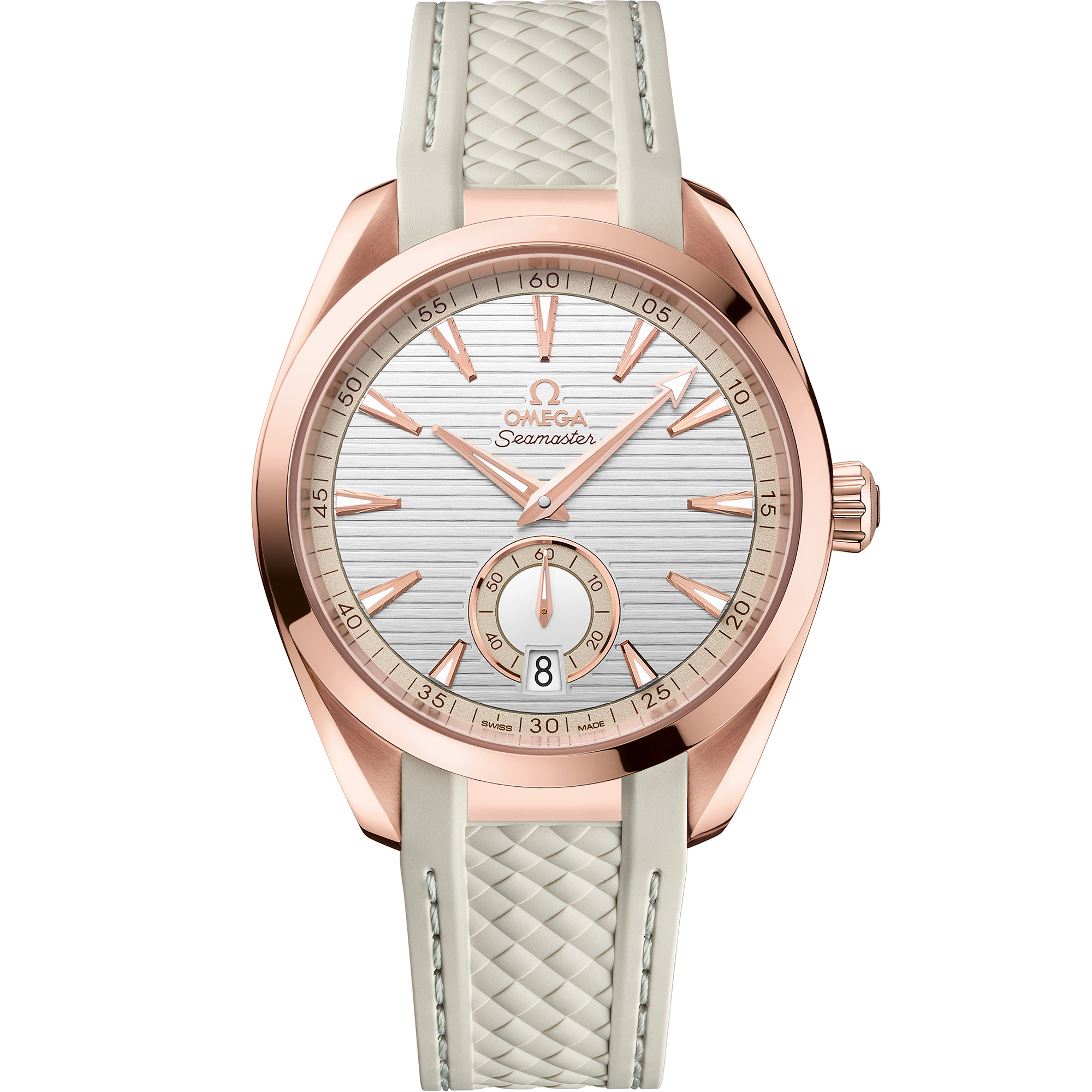 Omega SEAMASTER AQUA TERRA 150M 41 mm, Sedna™ gold on rubber strap 220.52.41.21.02.001