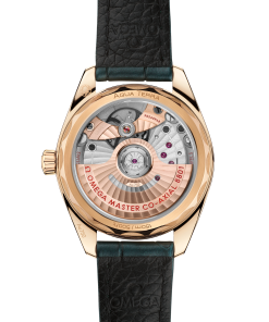 Alternative view of Omega SEAMASTER AQUA TERRA SHADES 34 mm, Moonshine™ gold on leather strap 220.53.34.20.10.001