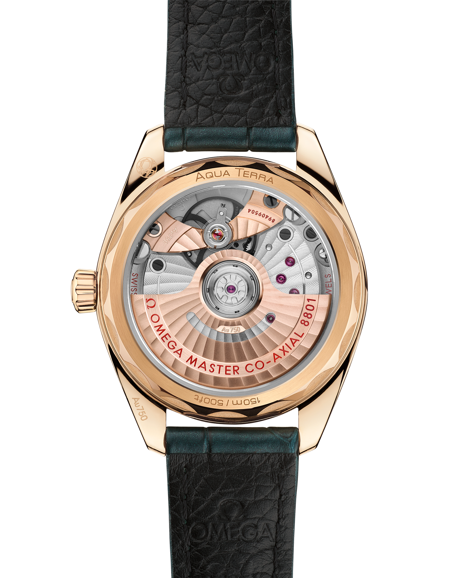 Omega SEAMASTER AQUA TERRA SHADES 34 mm, Moonshine™ gold on leather strap 220.53.34.20.10.001 - Image 2