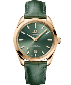 Omega SEAMASTER AQUA TERRA SHADES 38 mm, Moonshine™ gold on leather 220.53.38.20.10.001