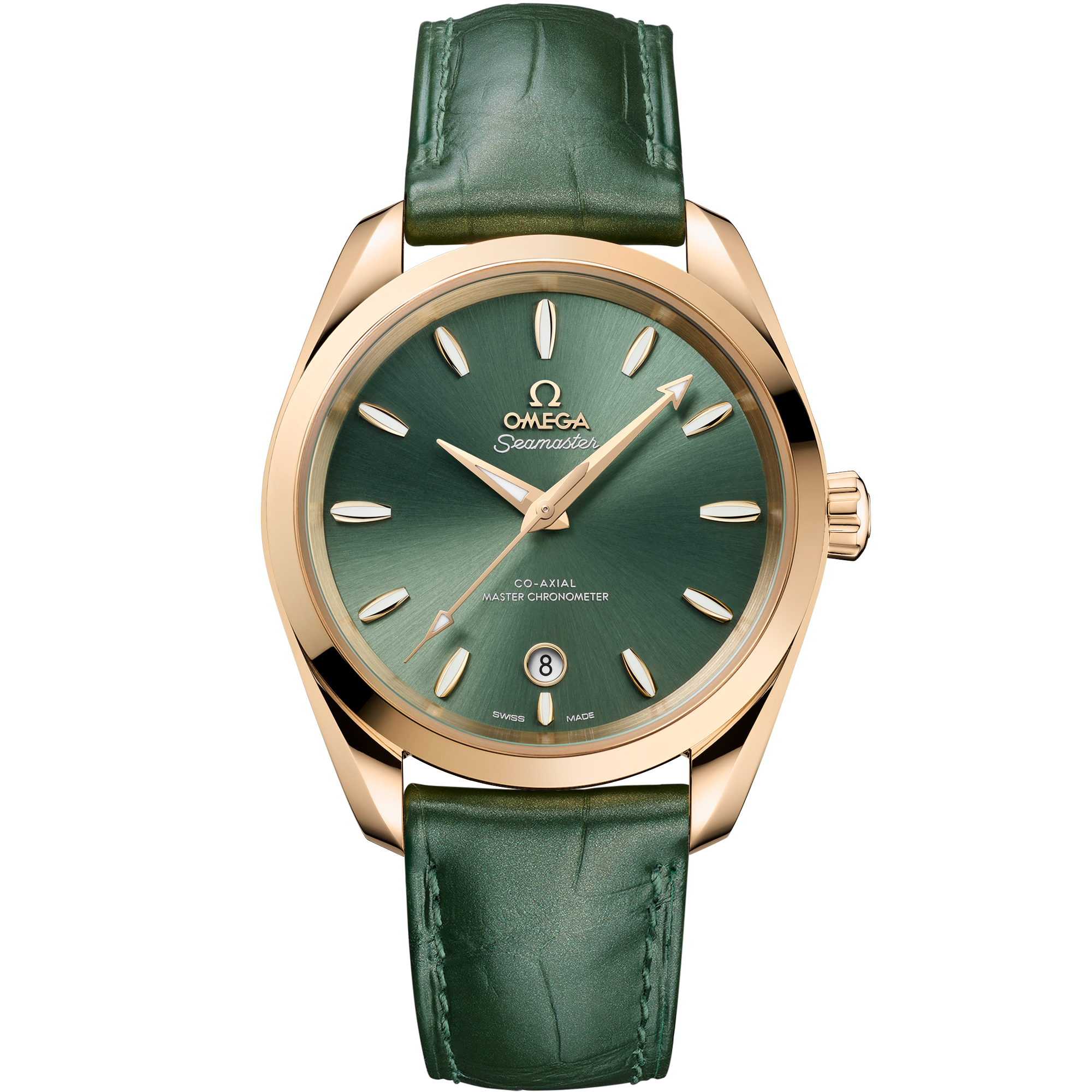 Omega SEAMASTER AQUA TERRA SHADES 38 mm, Moonshine™ gold on leather 220.53.38.20.10.001