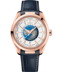 Omega SEAMASTER AQUA TERRA 150M 43 mm, Sedna™ gold on leather strap 220.53.43.22.02.001