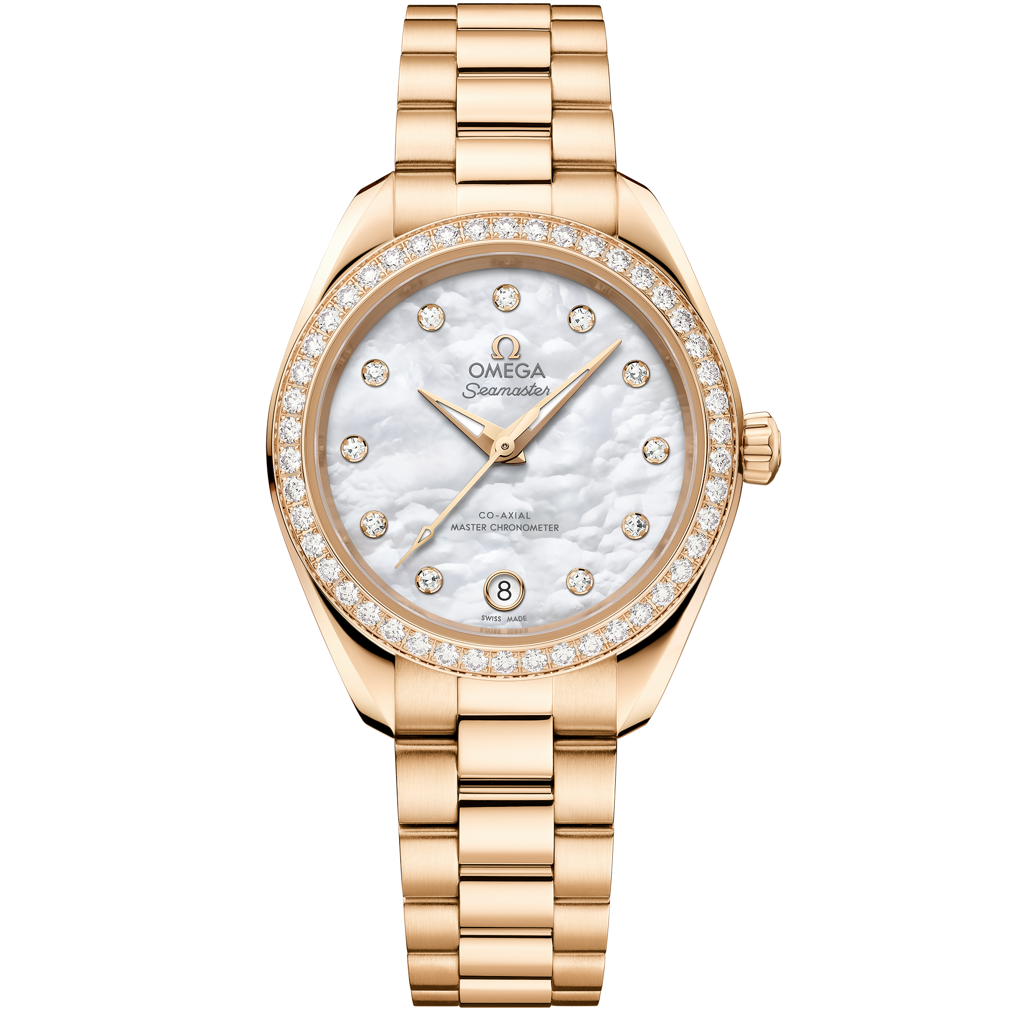 Omega SEAMASTER AQUA TERRA 150M 30 mm, Moonshine™ gold on Moonshine™ gold 220.55.30.20.55.001