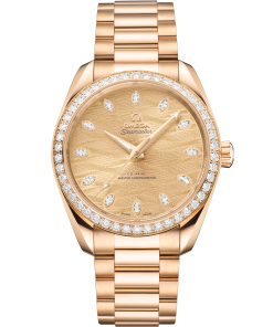 Omega SEAMASTER AQUA TERRA 150M 38 mm, Moonshine™ gold on Moonshine™ gold 220.55.38.20.99.002