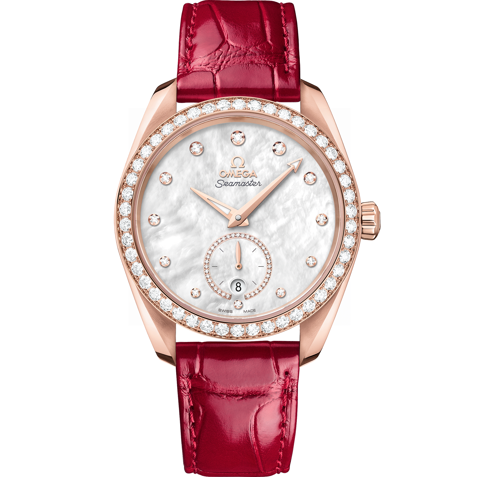 Omega SEAMASTER AQUA TERRA 150M 38 mm, Sedna™ gold on leather strap 220.58.38.20.55.002