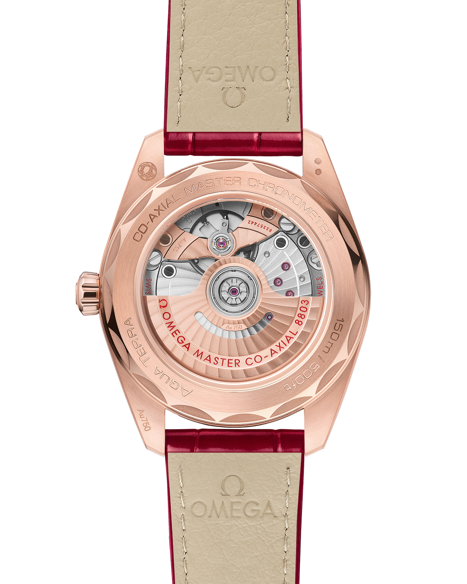 Omega SEAMASTER AQUA TERRA 150M 38 mm, Sedna™ gold on leather strap 220.58.38.20.55.002 - Image 2