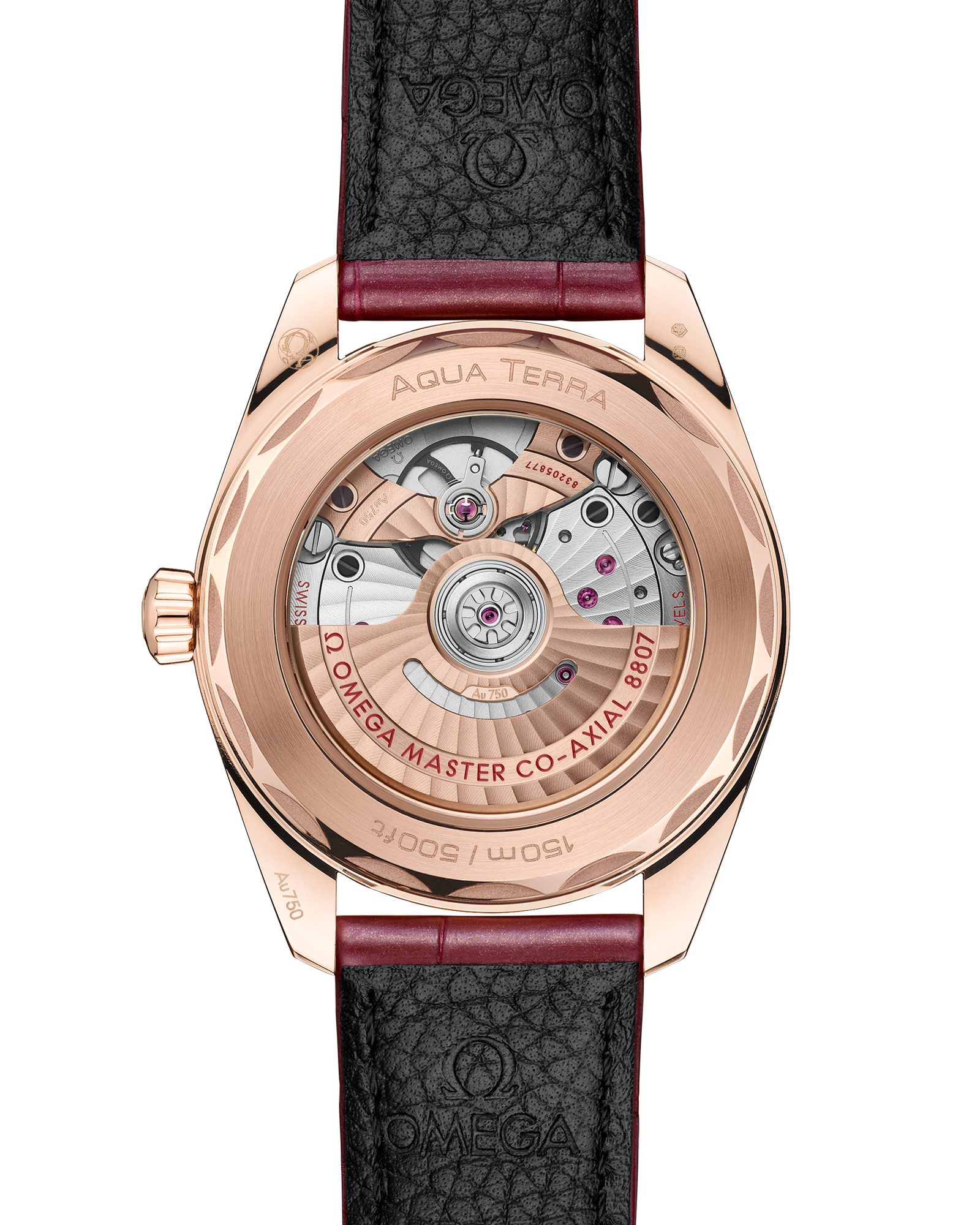 Omega SEAMASTER AQUA TERRA 150M 38 mm, Sedna™ gold on leather strap 220.58.38.20.99.007 - Image 2