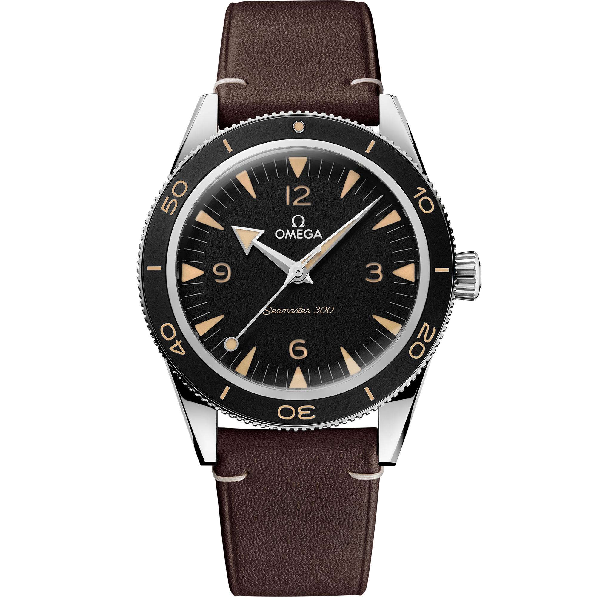 Omega SEAMASTER 300 41 mm, steel on leather strap 234.32.41.21.01.001