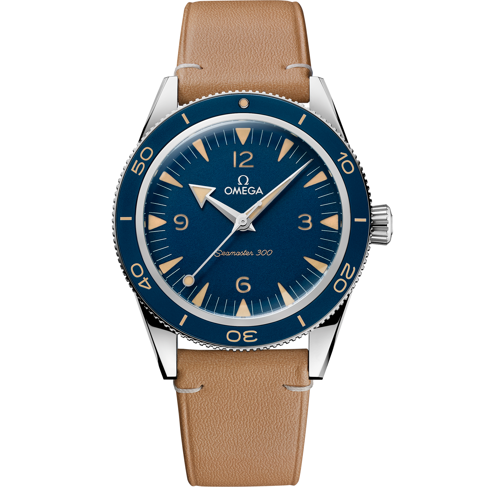 Omega SEAMASTER 300 41 mm, steel on leather strap 234.32.41.21.03.001