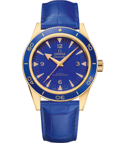 Omega SEAMASTER 300 41 mm, yellow gold on leather strap 234.63.41.21.99.002