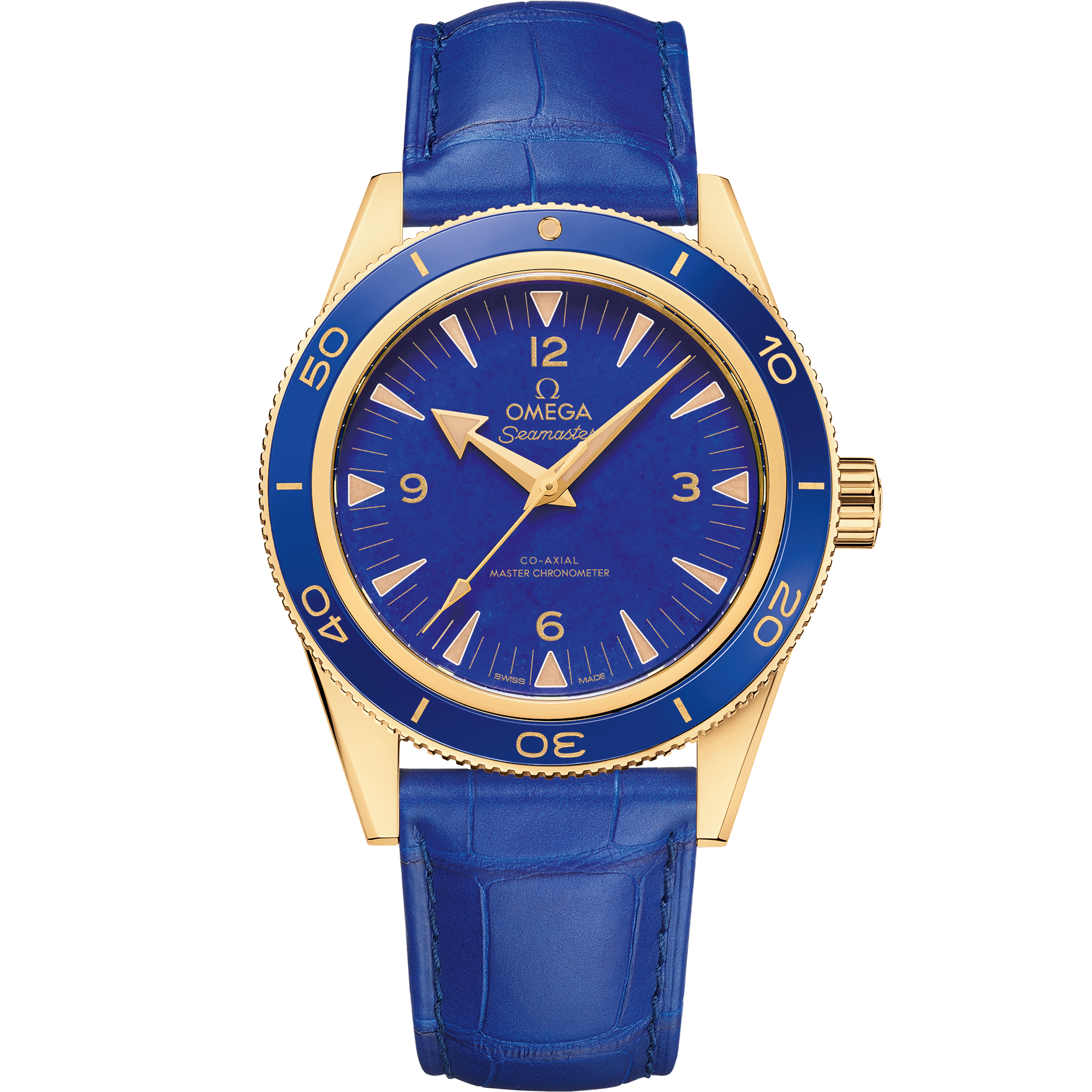Omega SEAMASTER 300 41 mm, yellow gold on leather strap 234.63.41.21.99.002