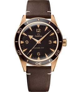 Omega SEAMASTER 300 41 mm, Bronze gold on leather strap 234.92.41.21.10.001