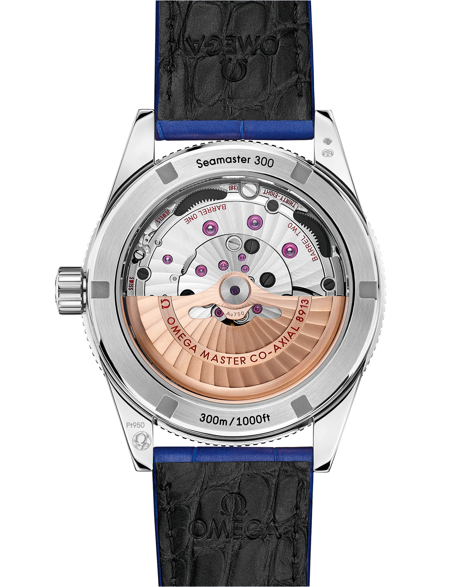 Omega SEAMASTER 300 41 mm, platinum on leather strap 234.93.41.21.99.002 - Image 2