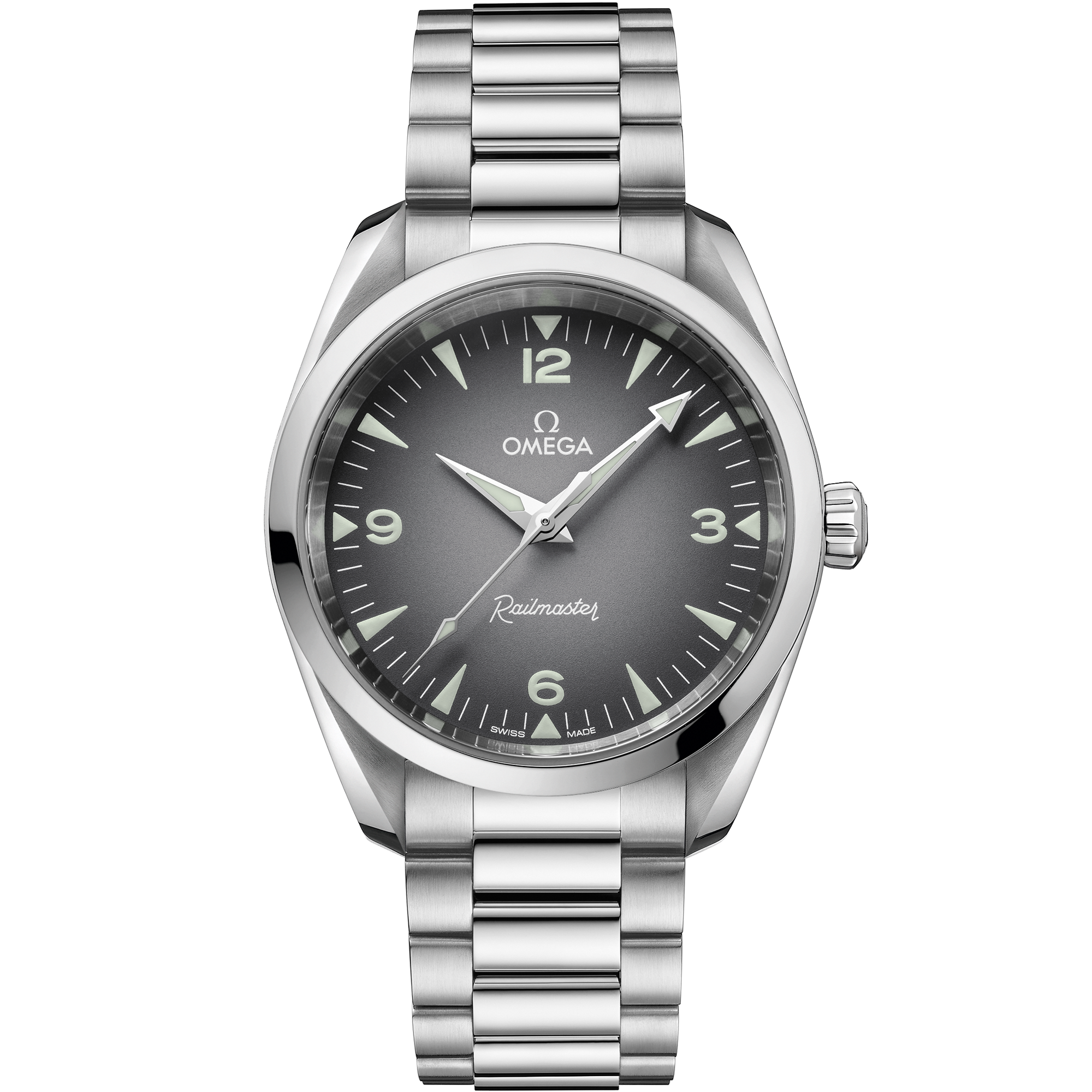 Omega SEAMASTER RAILMASTER 38 mm, steel on steel 235.10.38.20.06.001
