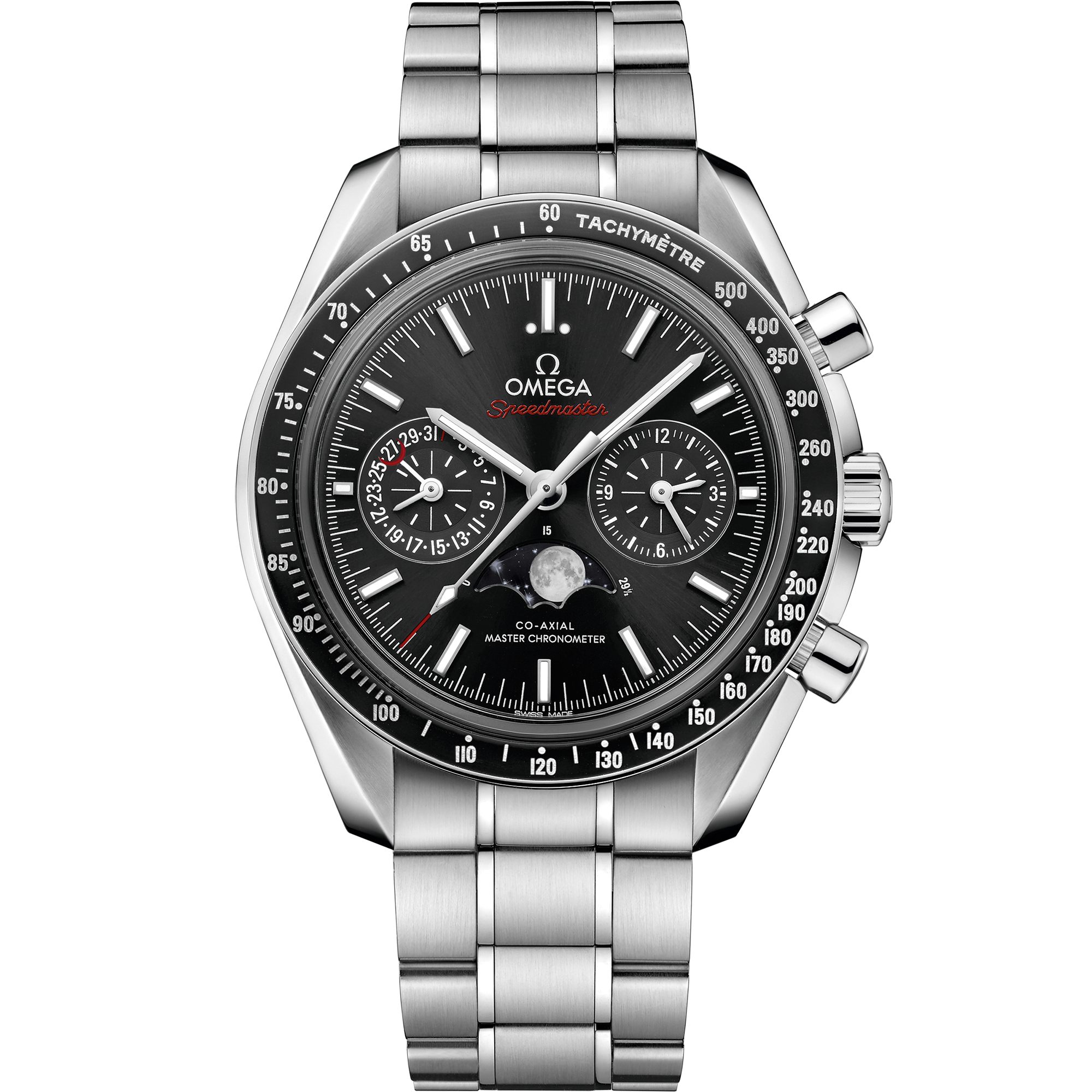 Omega SPEEDMASTER MOONPHASE 44.25 mm, steel on steel 304.30.44.52.01.001