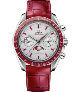 Omega SPEEDMASTER MOONPHASE 44.25 mm, platinum on leather strap 304.93.44.52.99.002