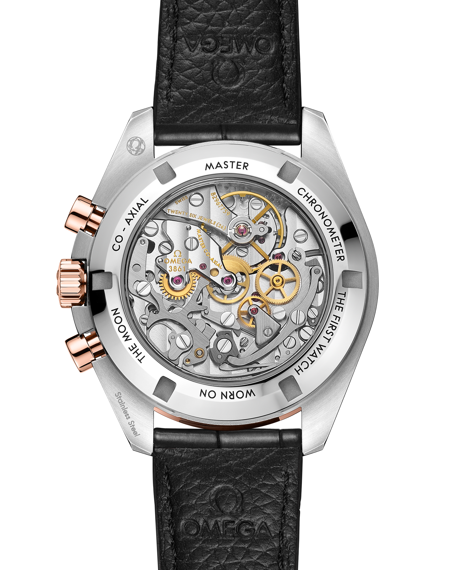 Omega SPEEDMASTER MOONWATCH PROFESSIONAL 42 mm, steel ‑ Sedna™ gold on alligator 310.23.42.50.99.001 - Image 2