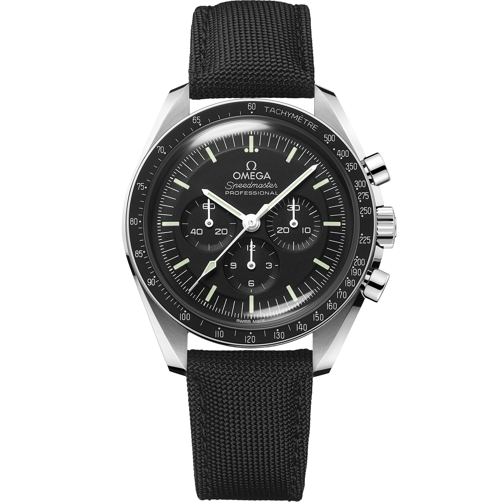 Omega SPEEDMASTER MOONWATCH PROFESSIONAL 42 mm, steel on coated nylon fabric strap 310.32.42.50.01.001