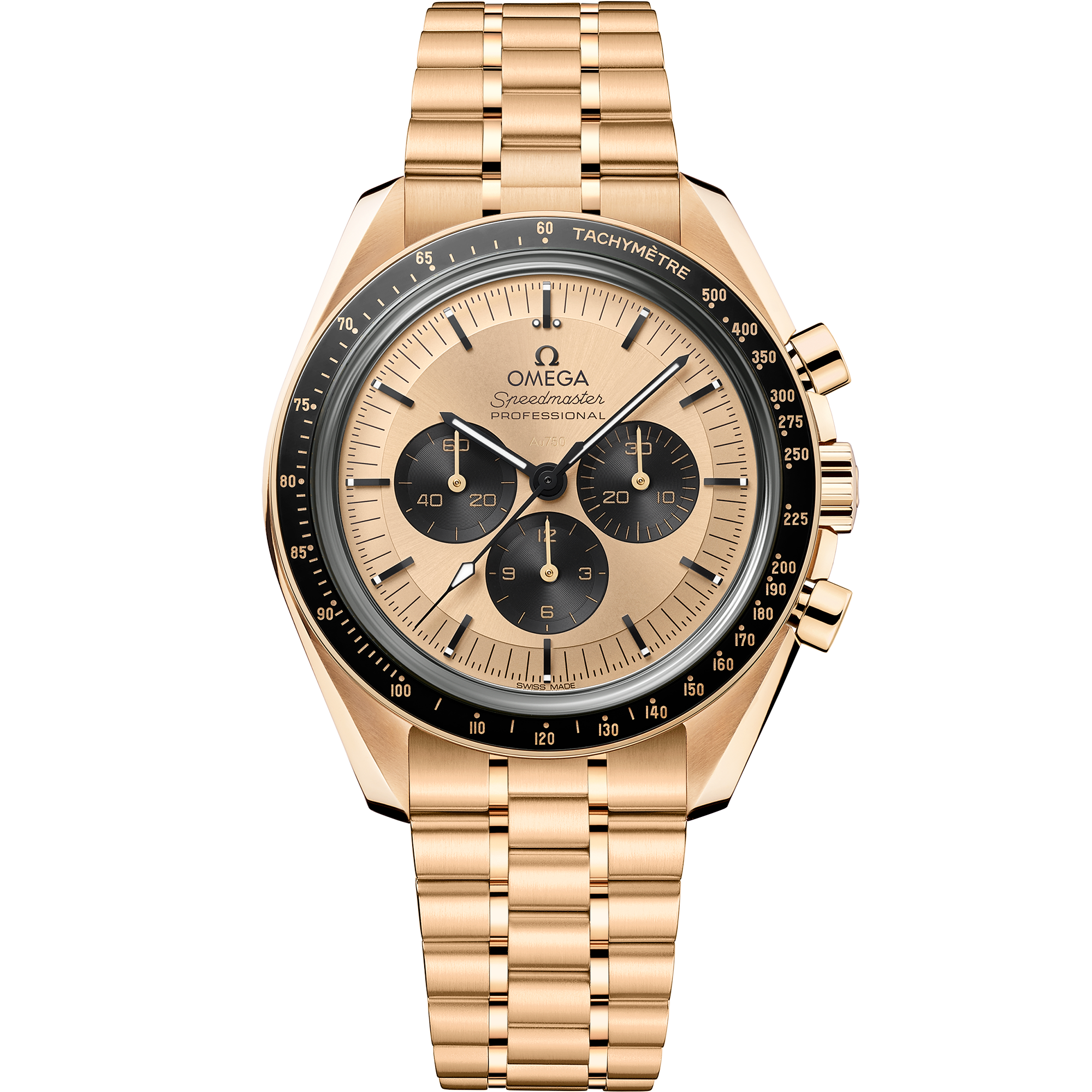Omega SPEEDMASTER MOONWATCH PROFESSIONAL 42 mm, Moonshine™ gold on Moonshine™ gold 310.60.42.50.99.002