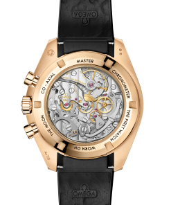 Alternative view of Omega SPEEDMASTER MOONWATCH PROFESSIONAL 42 mm, Moonshine™ gold on rubber strap 310.62.42.50.99.001