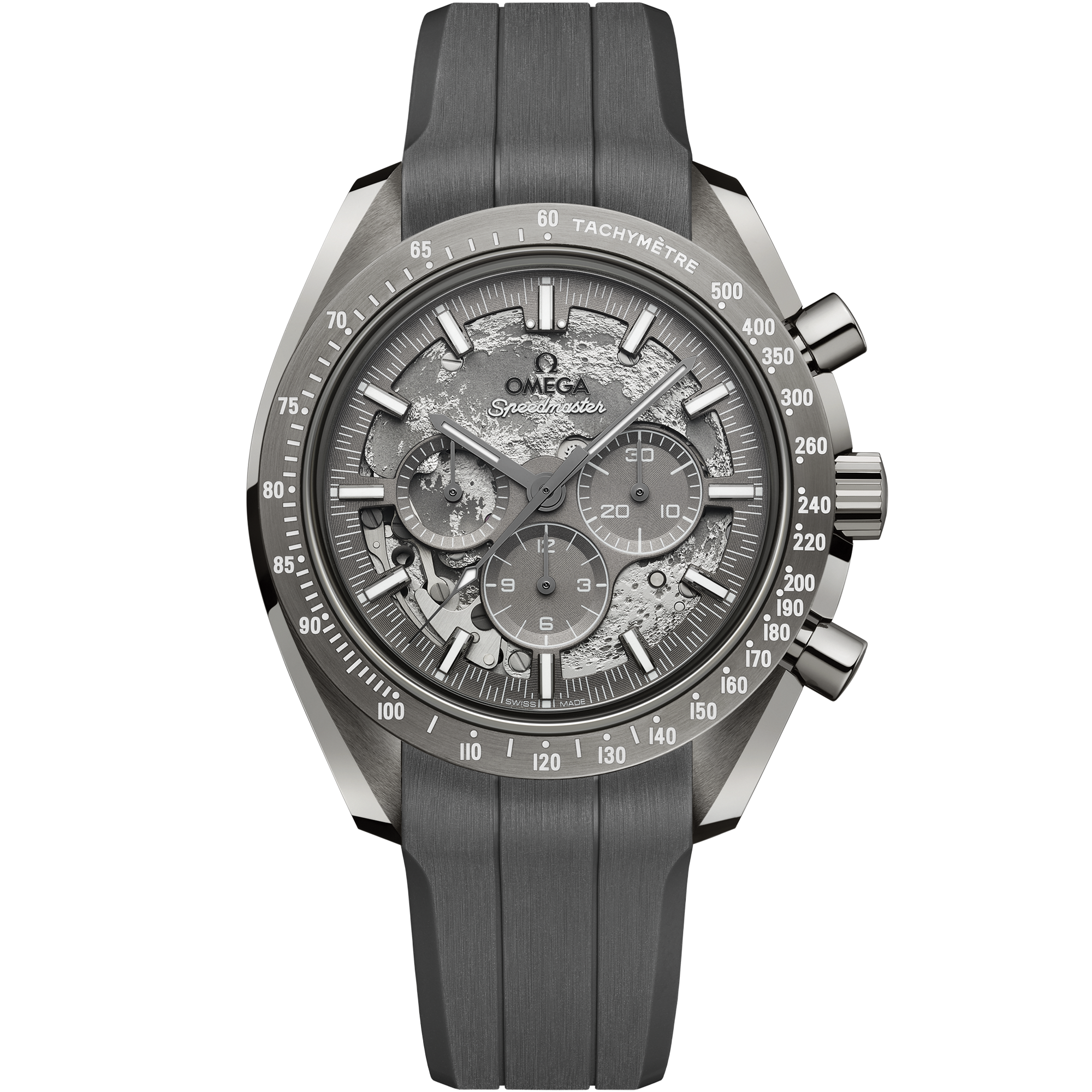 Omega SPEEDMASTER DARK SIDE OF THE MOON 44.25 mm, grey ceramic on rubber strap 310.92.44.50.06.002