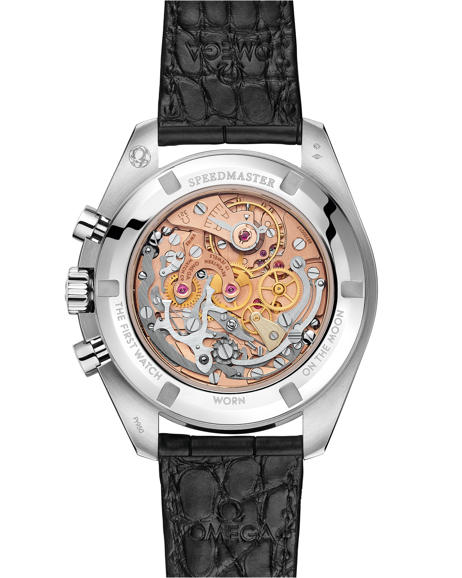 Omega SPEEDMASTER CALIBRE 321 42 mm, platinum on leather strap 311.93.42.30.99.001 - Image 2