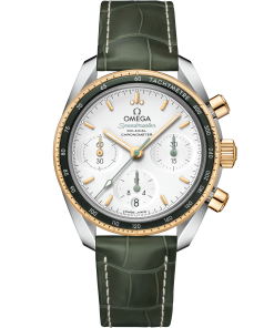 Omega SPEEDMASTER 38 38 mm, steel ‑ yellow gold on leather strap 324.23.38.50.02.001