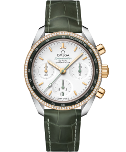 Omega SPEEDMASTER 38 38 mm, steel ‑ yellow gold on leather strap 324.28.38.50.02.001